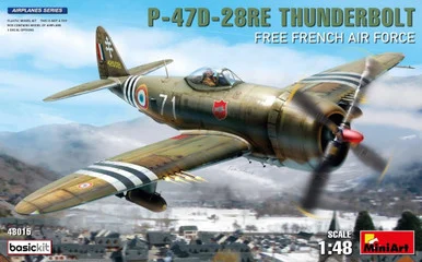 1/48 Miniart P-47D-28RE Thunderbolt Free French Air Force Basic Plastic Model Kit
