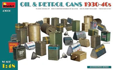 1/48 Miniart Oil & Petrol Cans 1930-40s