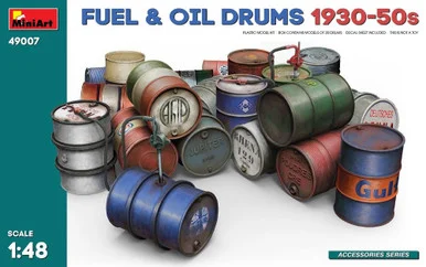 1/48 Miniart Fuel & Oil Drums 1930-50s