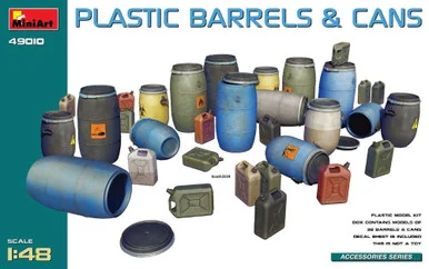 1/48 Miniart Plastic Barrels & Cans