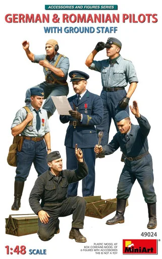 1/48 Miniart German & Romanian Pilots w/Ground Staff