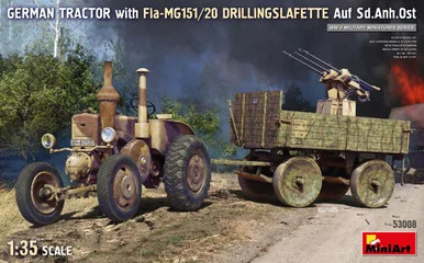 1/35 Miniart German Tractor & Flak Gun (Fla-MG151/20 DRILLINGSLAFETTE Auf Sd.Anh.Ost)