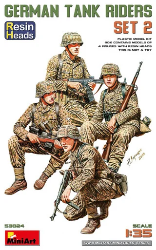 1/35 Miniart German Tank Riders Set 2 w/Resin Heads