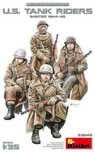 1/35 Miniart US Tank Riders (Winter 1944-45) Figures Plastic Model Kit