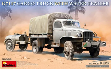 1/35 Miniart G7117 Cargo Truck with Water Trailer Plastic Model Kit