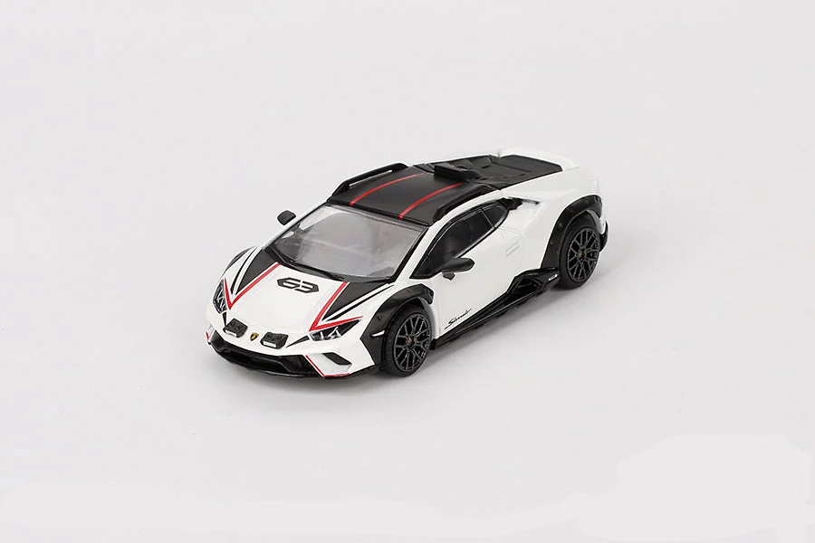 Mini GT Lamborghini Huracán Sterrato (Bianco Asopo) 1/64 Scale LHD Diecast Model