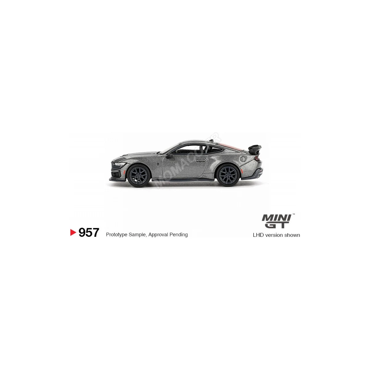 Ford mustang dark horse 2024 gray "carbonized gray" (blister edition) (lhd) Die cast - MINI GT
