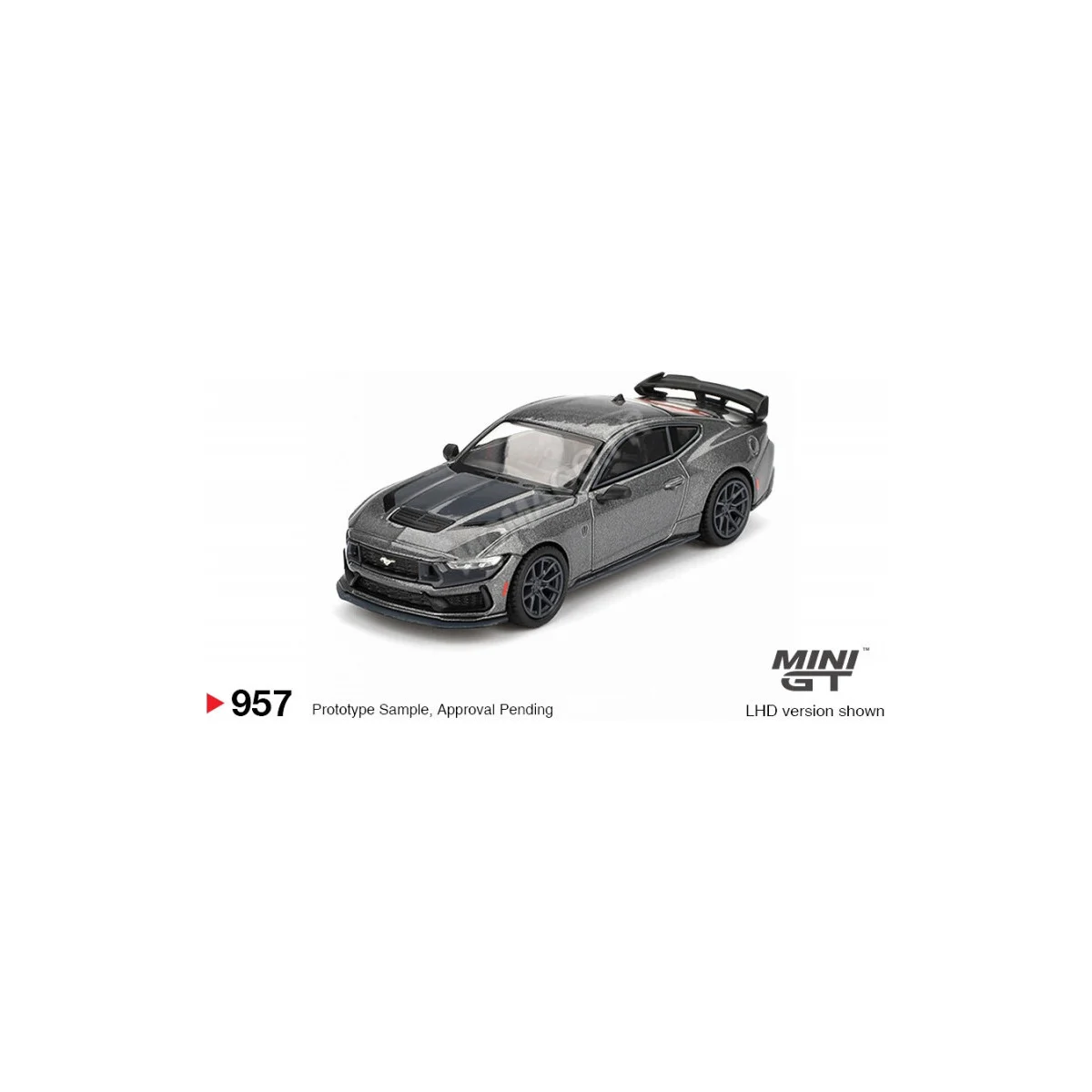 Ford mustang dark horse 2024 gray “carbonized grey” (lhd) Die cast - MINI GT