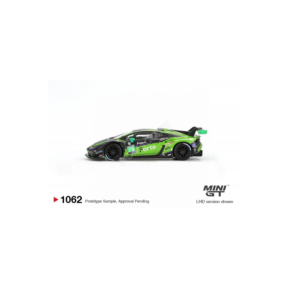 Lamborghini huracan gt3 evo2 78 "forte racing" 24h de daytona 2024 (blister edition) (lhd) - MINI GT