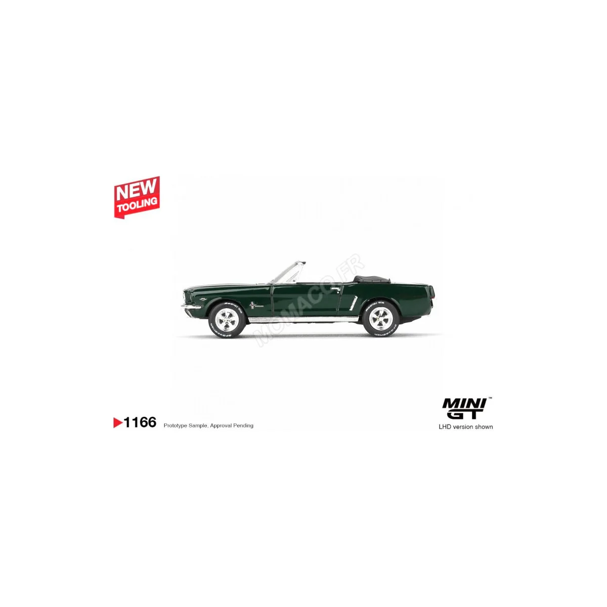 Ford mustang convertible 1964 green “highland green” (blister edition) (lhd) Die cast - MINI GT