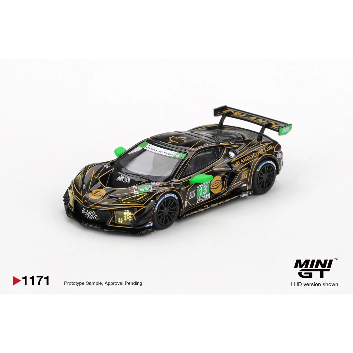 Mini gt chevrolet corvette z06 gt3.r 13 awa daytona 24 hrs 2025 1/64 Die cast