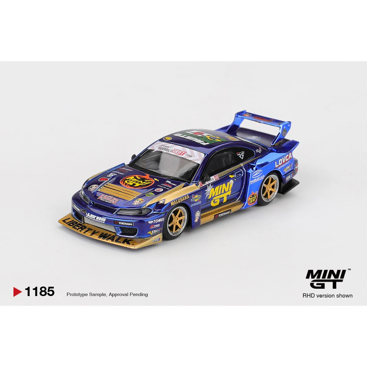 Mini gt nissan silvia s15 lb-super silhouette 555 team mini gt liberty walk formula drift 2025 1/64