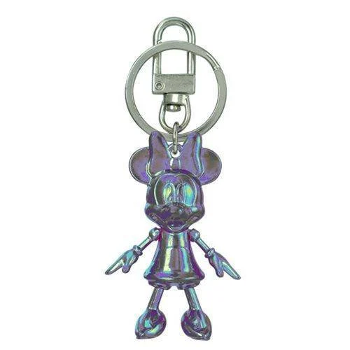 Minnie Mouse October Opal Pewter Dangle Key Chain - Monogram