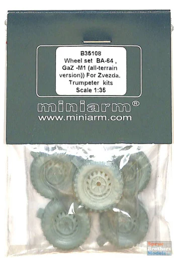 MNRB35108 1:35 Miniarm Wheel Set for BA-64 GaZ-M1 (all terrain verrsion)