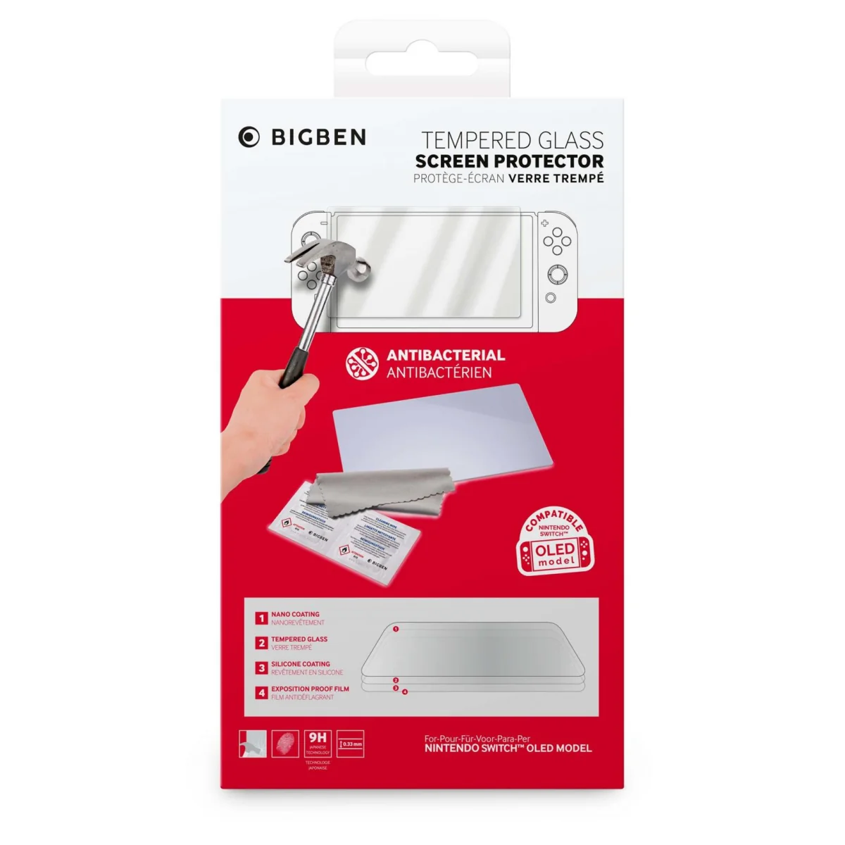 Screen Protection Kit Tempered for Nintendo Switch Oled - MNS