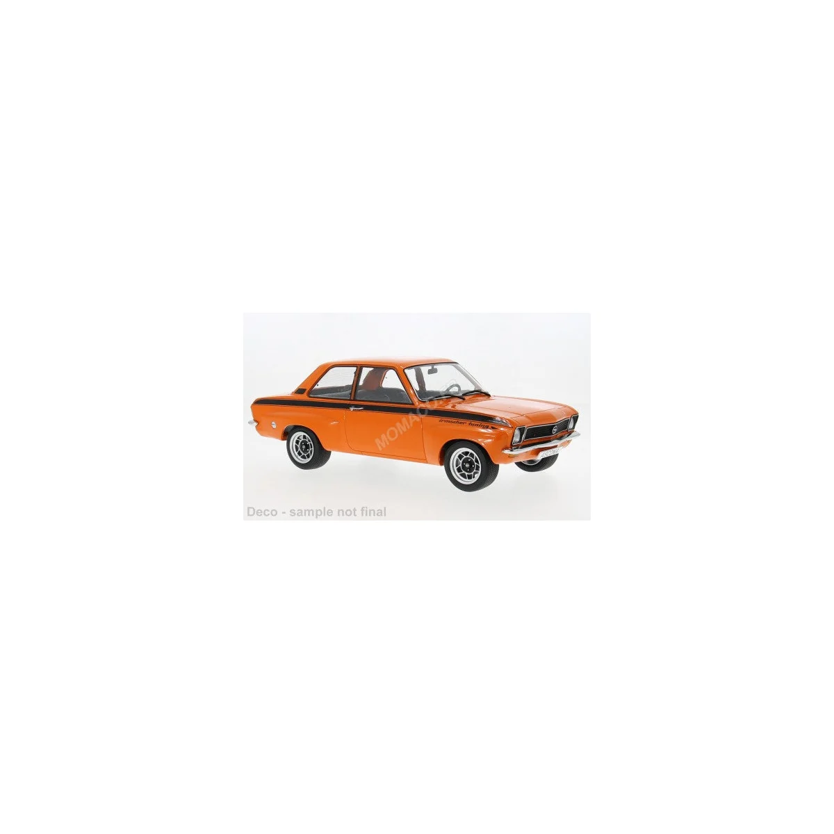 1973 Opel Ascona, Orange/Black Die cast - MODEL CAR GROUP