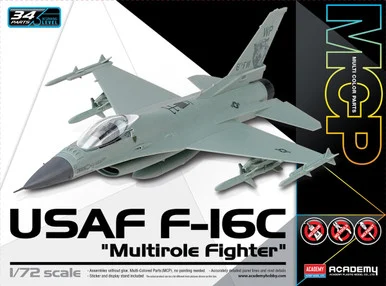 Academy Models 12541 F-16C USAF Multirole Fighter 1/72 Scale Model Kit