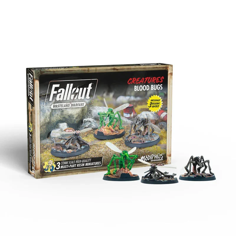 Modiphius 32mm Fallout: Wasteland Warfare – Creatures: Blood Bugs – FORGED IN THE FIRE Collection