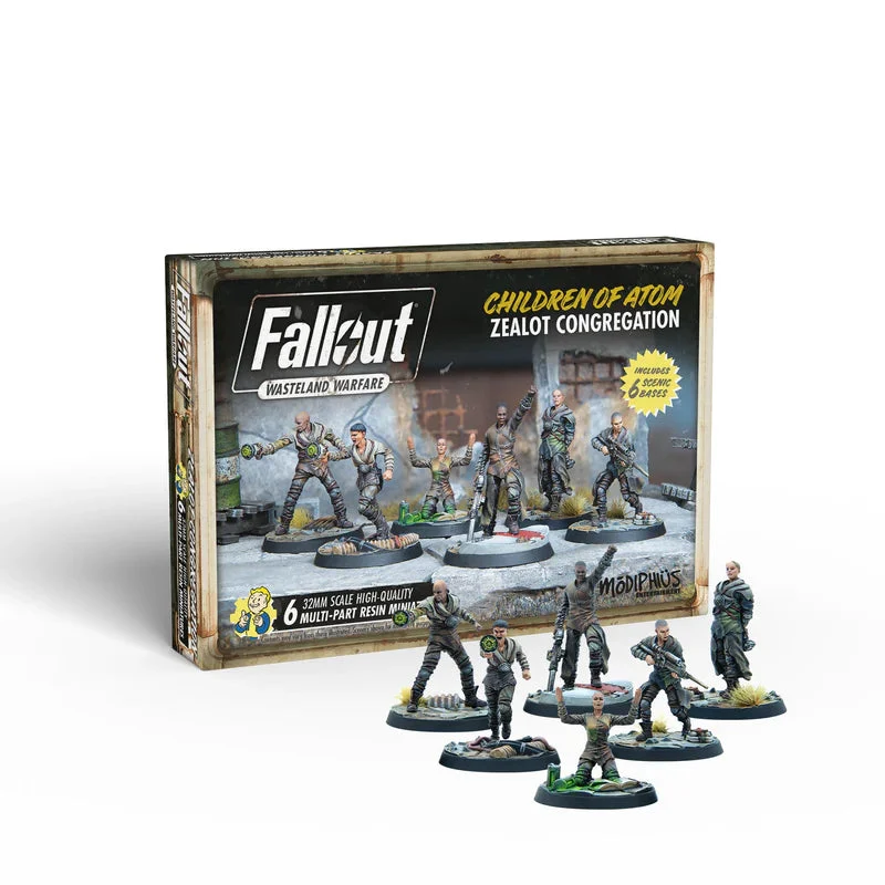 Modiphius 32mm Fallout: Wasteland Warfare – Children of Atom: Zealot Congregation – COMMONWEALTH Collection