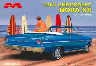 1/25 Moebius 1963 Chevy Nova SS Convertible Plastic Model Kit