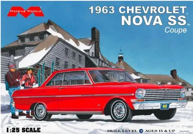 1/25 Moebius 1963 Chevy Nova SS Coupe Plastic Model Kit