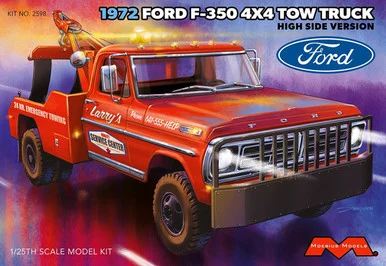 Moebius Models 2598 1972 Ford F350 4x4 High Side Tow Truck 1/25