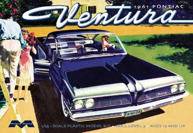 Moebius Models 2851 1961 Pontiac Ventura SD 1/25 Scale Model Kit