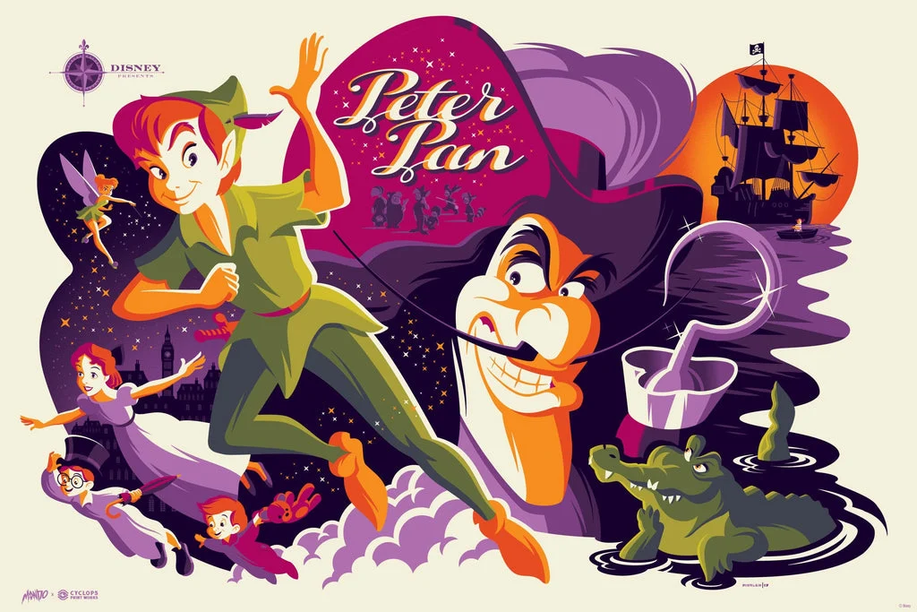 Mondo X Cyclops Print Works Print #20: Peter Pan - Tom Whalen