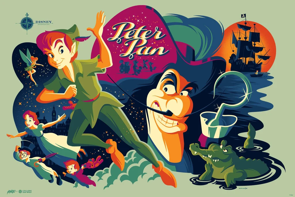 Mondo X Cyclops Print Works Print #20: Peter Pan (Variant) - Tom Whalen