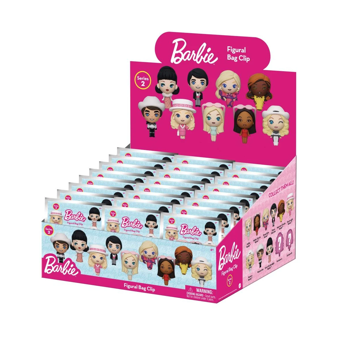 BARBIE - Series 2 - 3D Foam Bag Clip (Display 24 Pcs)