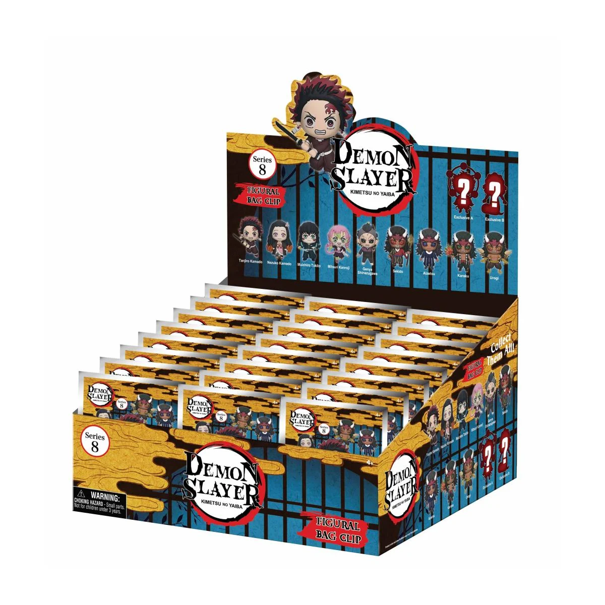 DEMON SLAYER - Series 8 - 3D Foam Bag Clip (Display 24 Pcs)