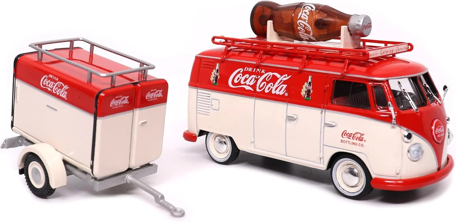 Motor City Classics Volkswagen Kombi T1 with Trailer 1:43 Scale Diecast Model