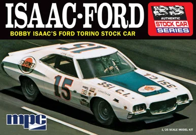 1/25 MPC Bobby Isaac 1972 Ford Torino Stock Car Plastic Model Kit