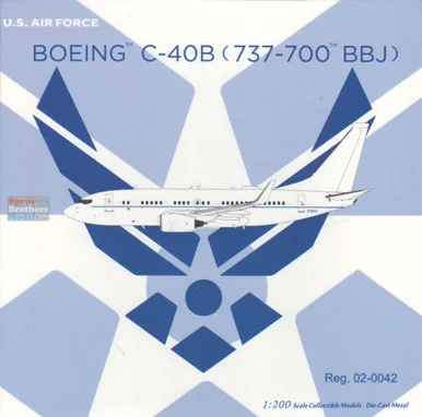 NGM05008 1:200 NG Model US Air Force C-40B (737-700 BBJ) Reg #02-0042 (pre-painted/pre-built)