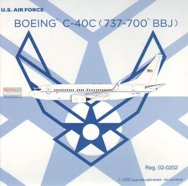 NGM05009 1:200 NG Model US Air Force C-40C (737-700 BBJ) Reg #02-0202 (pre-painted/pre-built)