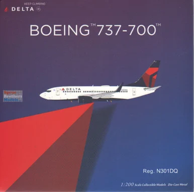 NGM05028 1:200 NG Model Delta Airlines B737-700(W) Reg #N301DQ (pre-painted/pre-built)