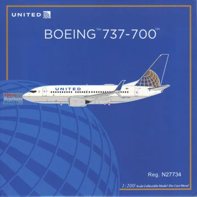 NGM05035 1:200 NG Model United Airlines B737-700(S) Reg #N27734 (pre-painted/pre-built)