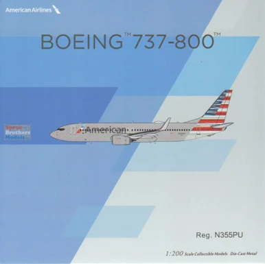 NGM08052 1:200 NG Model American Airlines B737-800 Reg #N355PU (pre-painted/pre-built)