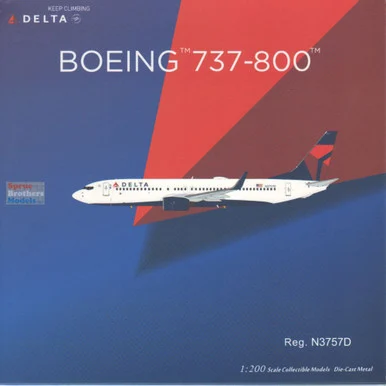 NGM08061 1:200 NG Model Delta Airlines B737-800 Reg #N3757D (pre-painted/pre-built)