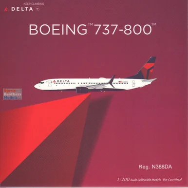NGM08063 1:200 NG Model Delta Airlines B737-800 Reg #N388DA (pre-painted/pre-built)