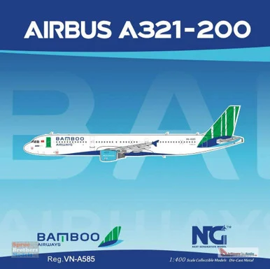 NGM13025 1:400 NG Model Bamboo Airways Airbus A321-200 Reg #VN-A585 (pre-painted/pre-built)