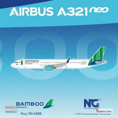 NGM13027 1:400 NG Model Bamboo Airways Airbus A321neo Reg #VN-A589 (pre-painted/pre-built)