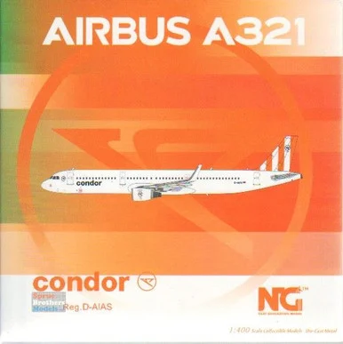 NGM13079 1:400 NG Model Condor Airbus A321 Reg #D-AIAS Yellow Tail (pre-painted/pre-built)