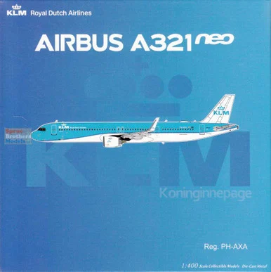 NGM13109 1:400 NG Model KLM Airbus A321neo Reg #PH-AXA 'Koninginnepage' (pre-painted/pre-built)