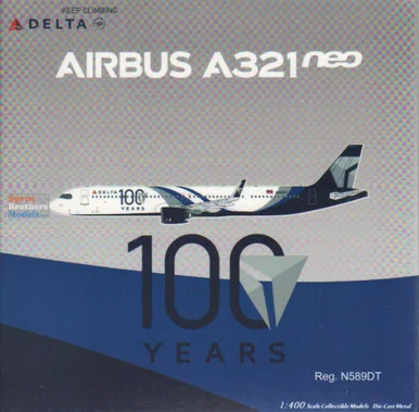 NGM13130 1:400 NG Model Delta Airlines Airbus A321neo Reg #N589DT '100th Anniversary' (pre-painted/pre-built)