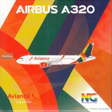 NGM15020 1:400 NG Model Avianca Airbus A320-200 Reg #N724AV Pride (pre-painted/pre-built)