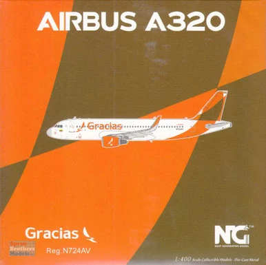 NGM15030 1:400 NG Model Avianca Airbus A320-200 Reg #N724AV 'Gracias' (pre-painted/pre-built)