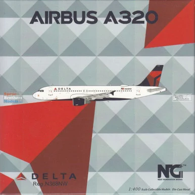 NGM15045 1:400 NG Model Delta Airlines Airbus A320-200 Reg #N368NW (pre-painted/pre-built)