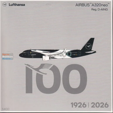 NGM15072 1:400 NG Model Lufthansa Airbus A320neo Reg #D-AING '100 Year Anniversary' (pre-painted/pre-built)
