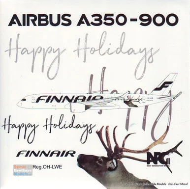 NGM39047 1:400 NG Model FinnAir Airbus A350-900 Reg #OH-LWE Happy Holiday #1 (pre-painted/pre-built)